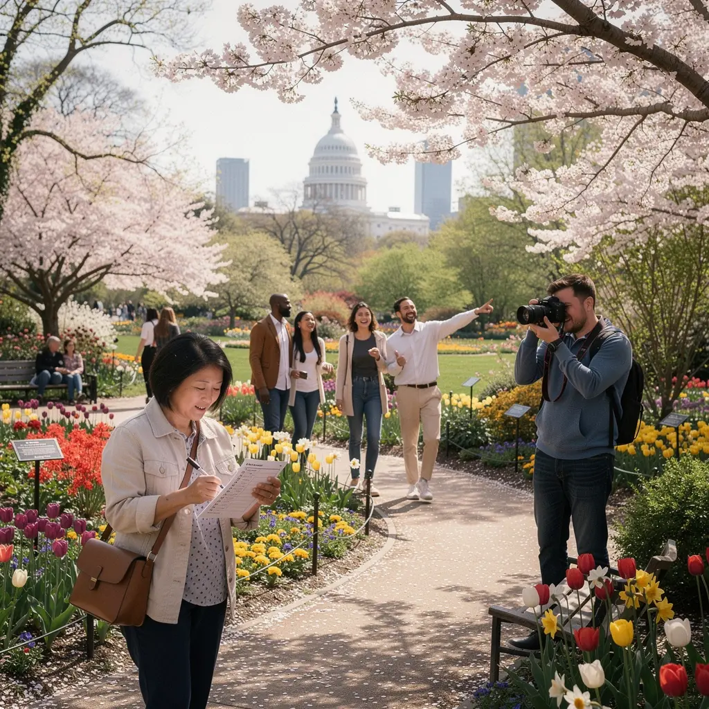 Widok malowniczego parku narodowego z górami w tle.